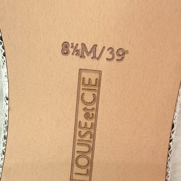 Louise et Cie Kass Lizard Snakeprint Embossed Stiletto Slingback Sandal Sz 8.5M - Picture 9 of 14